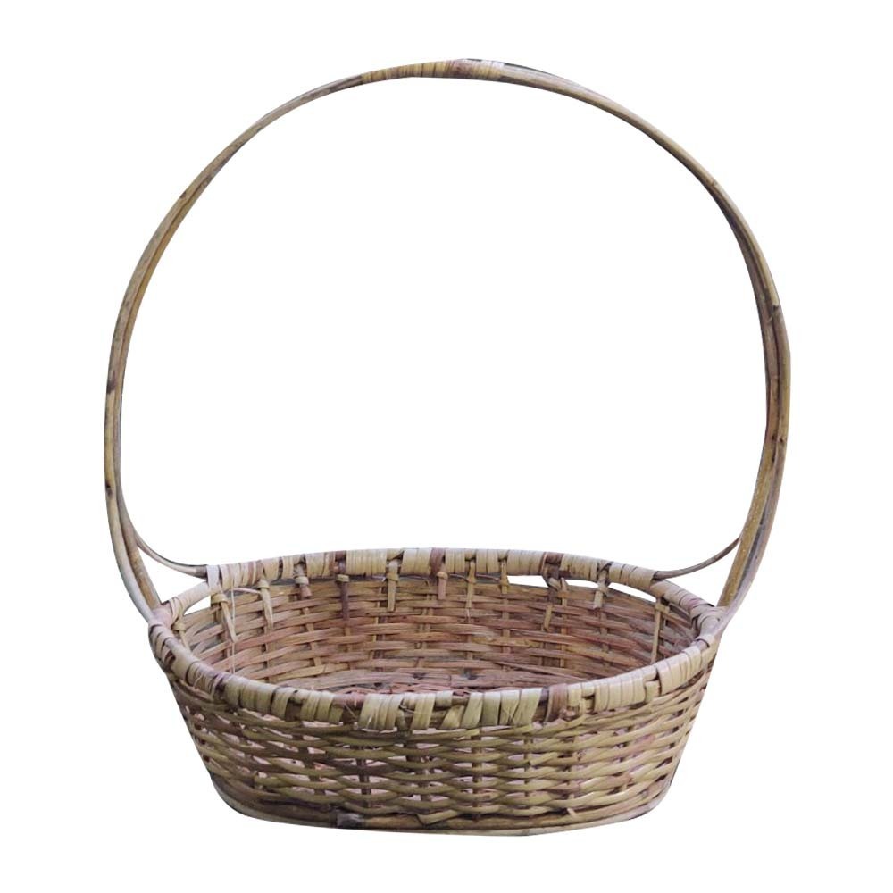 Oval Rattan Basket 14IN 1PC