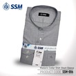 Madarin Collar Shirt Short Sleeve Over Size (Light Gray) SSM-O-M-S-006