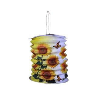 Uncle Gyi Sunflower Cylinder Paper Lantern (Big) 10PCS x 1Pack Green