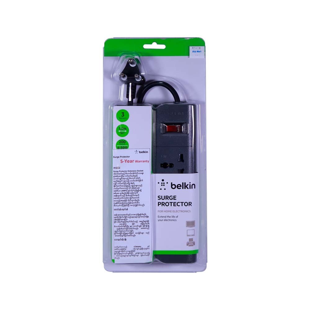 Belkin Surge Protector 3Way 1.5m F9E300ZB