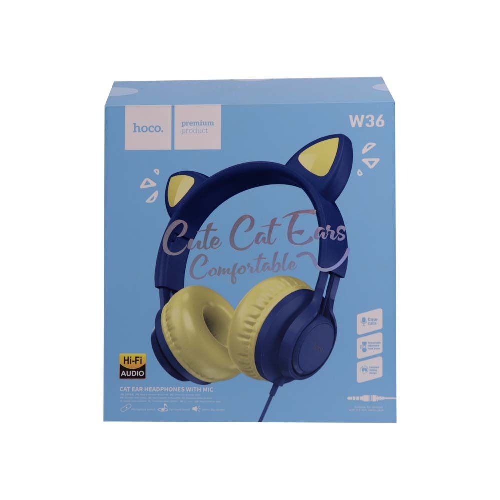 Hoco Cat Ear Headphone With Mic W36