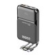 Konfulon A53Q (10000mAh Fast Charging 22.5W Built-in Cable Power Bank) Black