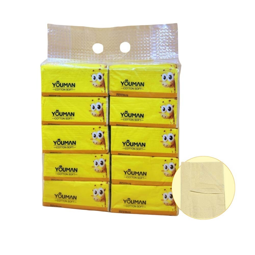 Youman Bamboo Tissue 3Ply 300 Sheets 10PCS