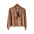Kudos Chiffon Woman Blouse B-008 Brown Large
