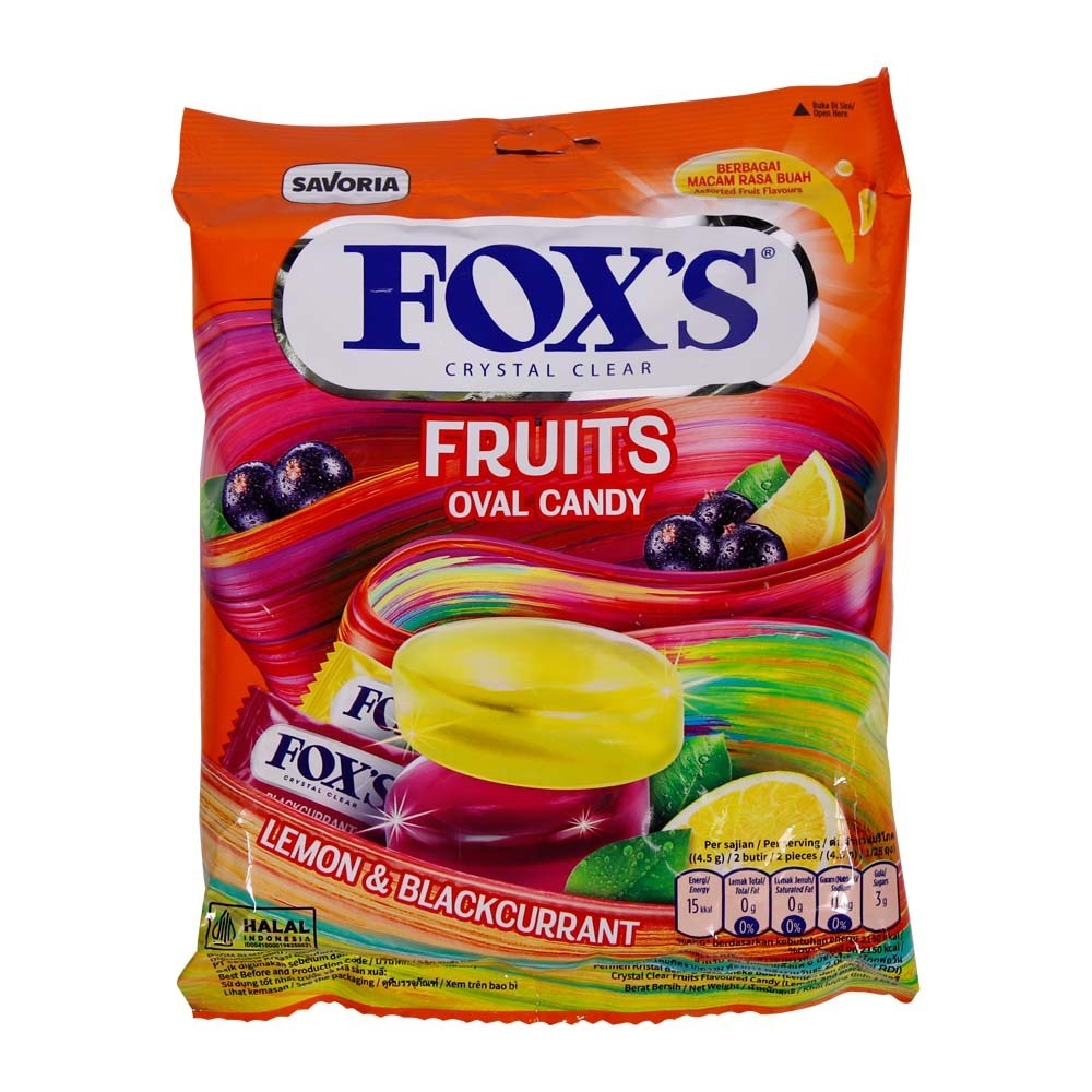 Fox`S Crystal Clear Candy Fruit 125G