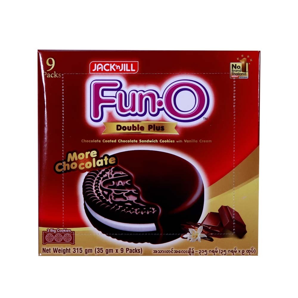 Jack & Jill Fun O Double Plus Vanilla Cookies 315G
