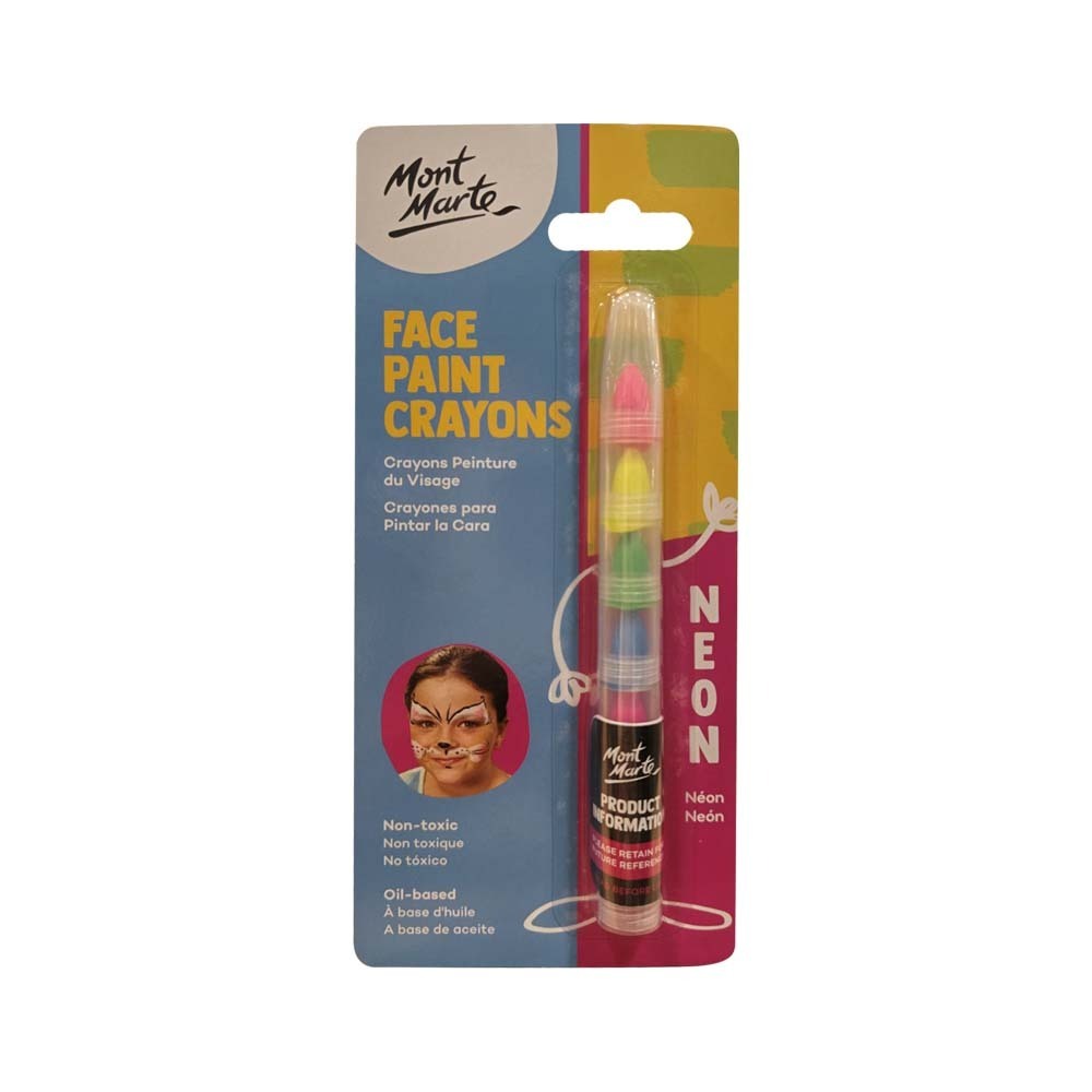 Mont Marte Face Paint Crayons Neon 6PCS MBRT7006