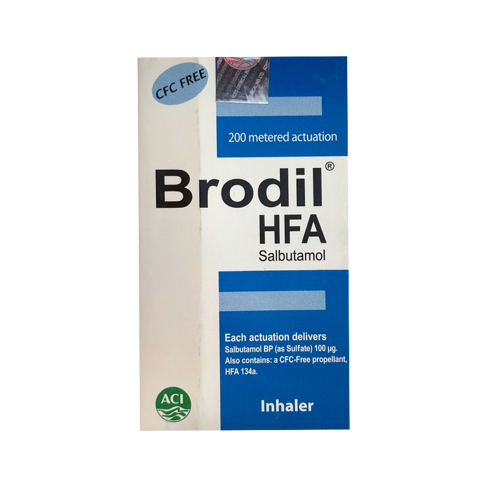 Brodil Hfa Salbutamol 100mcg Inhaler 200 Doses