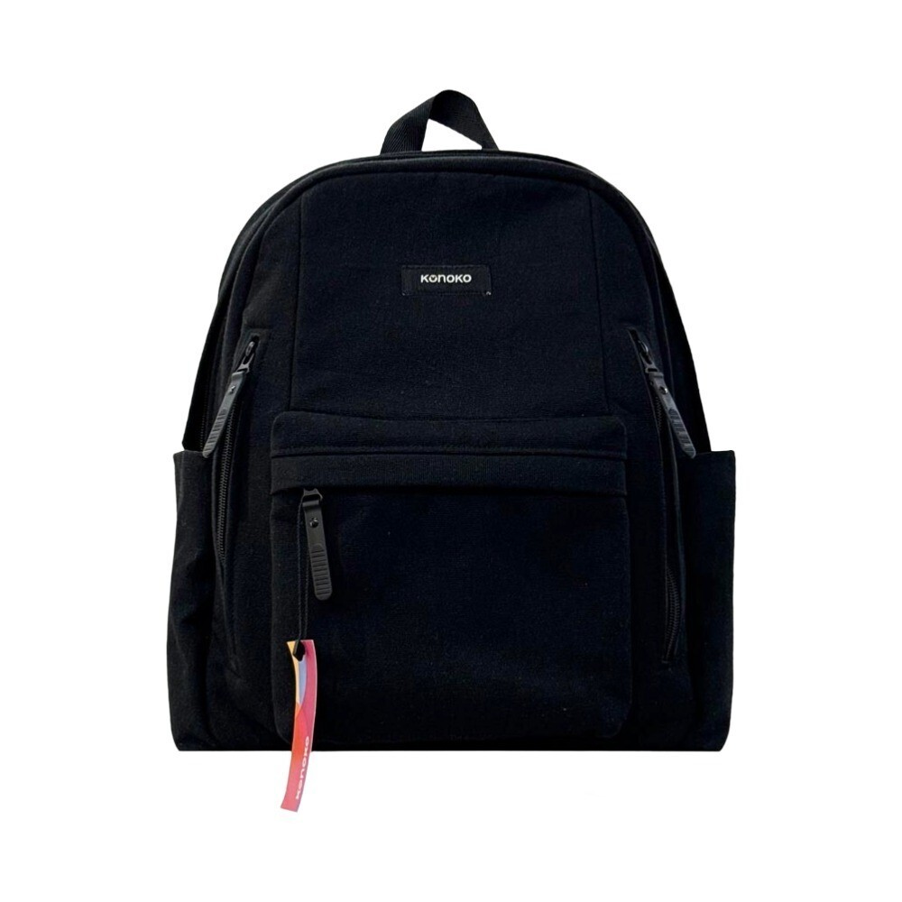 Konoko Zipper Backpack Medium (Black)