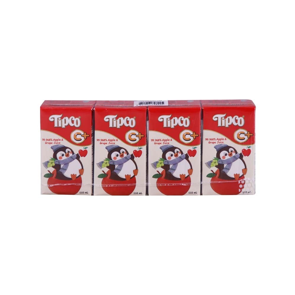 Tipco Fruit Juice Apple&Grape 110MLx4