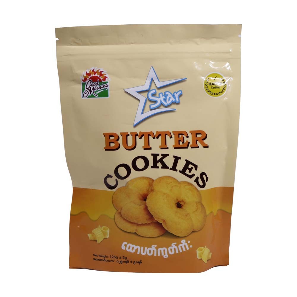 Good Morning Star Butter Cookies 18PCS 125G