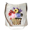 90s Belle Jute But Cute Shoulder Bag Flower Basket Code No.048
