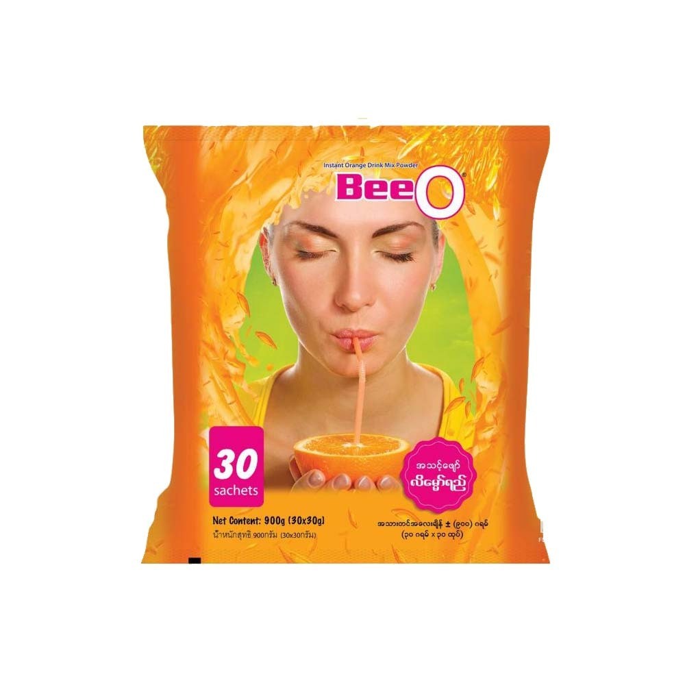 Bee-O Instant Orange Drink Mix Powder (30G x 30PCS)