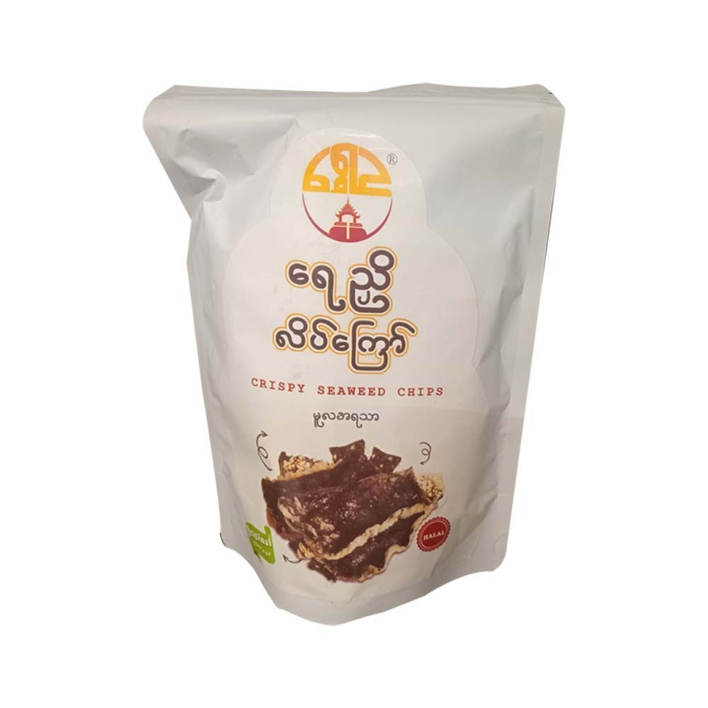 Shwe Au Crispy Seaweed Chips Snack Org 47G