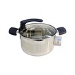 Stainless Steel Stock Pot with Glass Lid 18cm MD-021-1