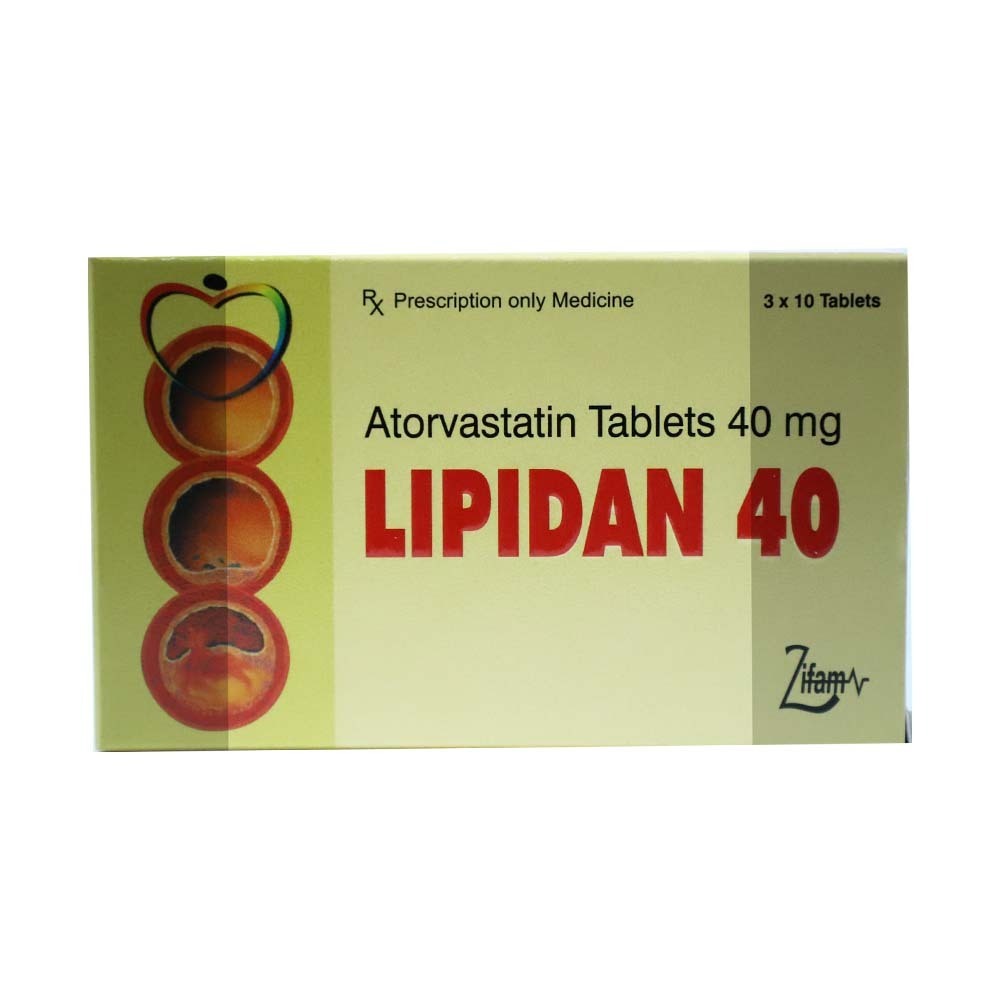 Lipidan 40 Atorvastatin Tablets 40Mg 10PCS x 3