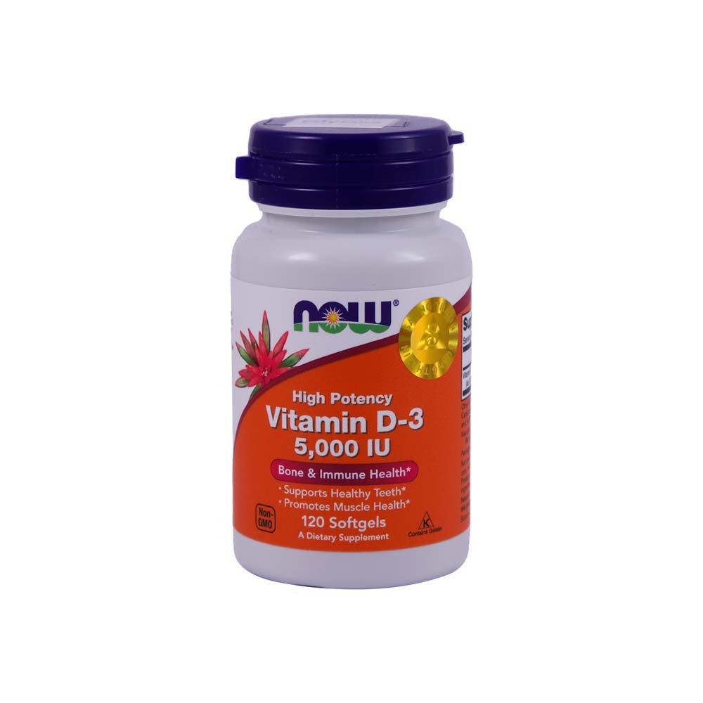 Now High Potency Vitamin D-3 5000 IU 120PCS