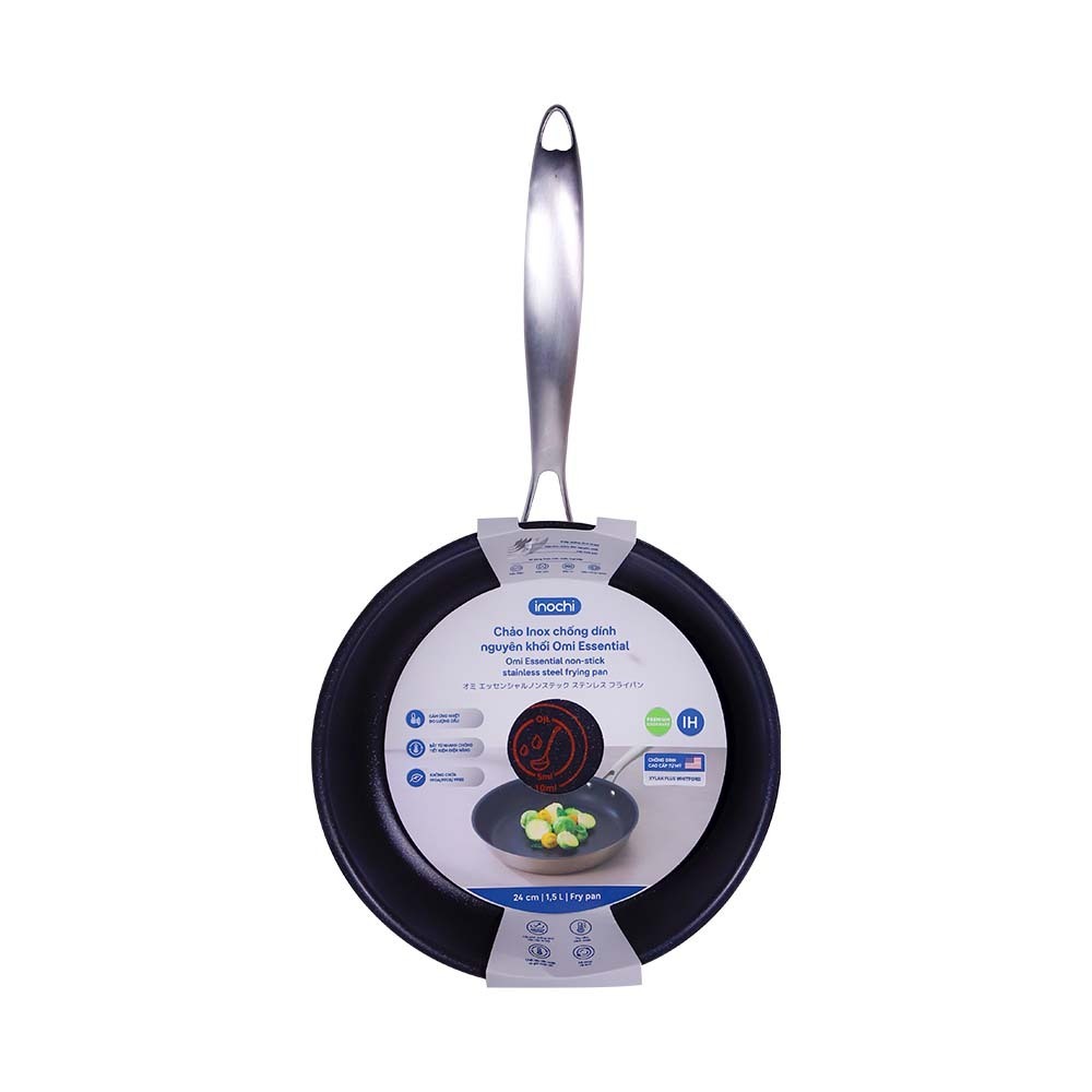 Inochi Omi Stainless Steel Fry Pan 24cm CRIN.ES24