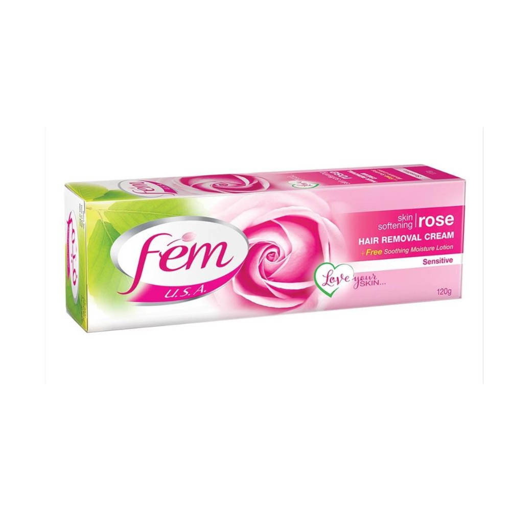 Fem Rose Hair Removal Cream For Sensitive Skin 120G