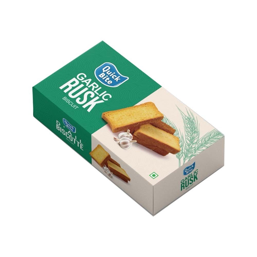 Quick Bite Garlic Rusk Biscuit 125G