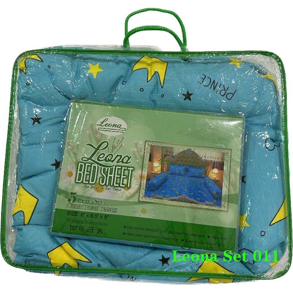 Leona Bed Sheet (set) Double (6' x 6.5' x 9) Leona Set 011