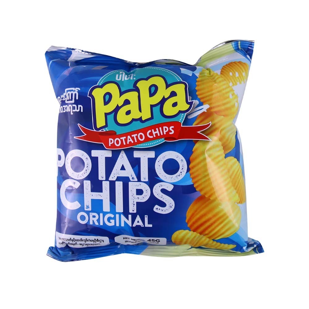 Pa Pa Fried Potato Chips Original 45G