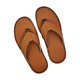 Sin Pauk Men Leather Slipper YS-006 Beige (No-41)