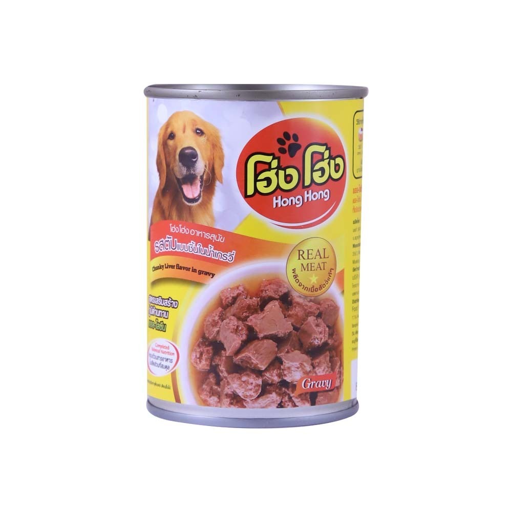 Hong Hong Dog Food Chunky Liver In Gravy 400G