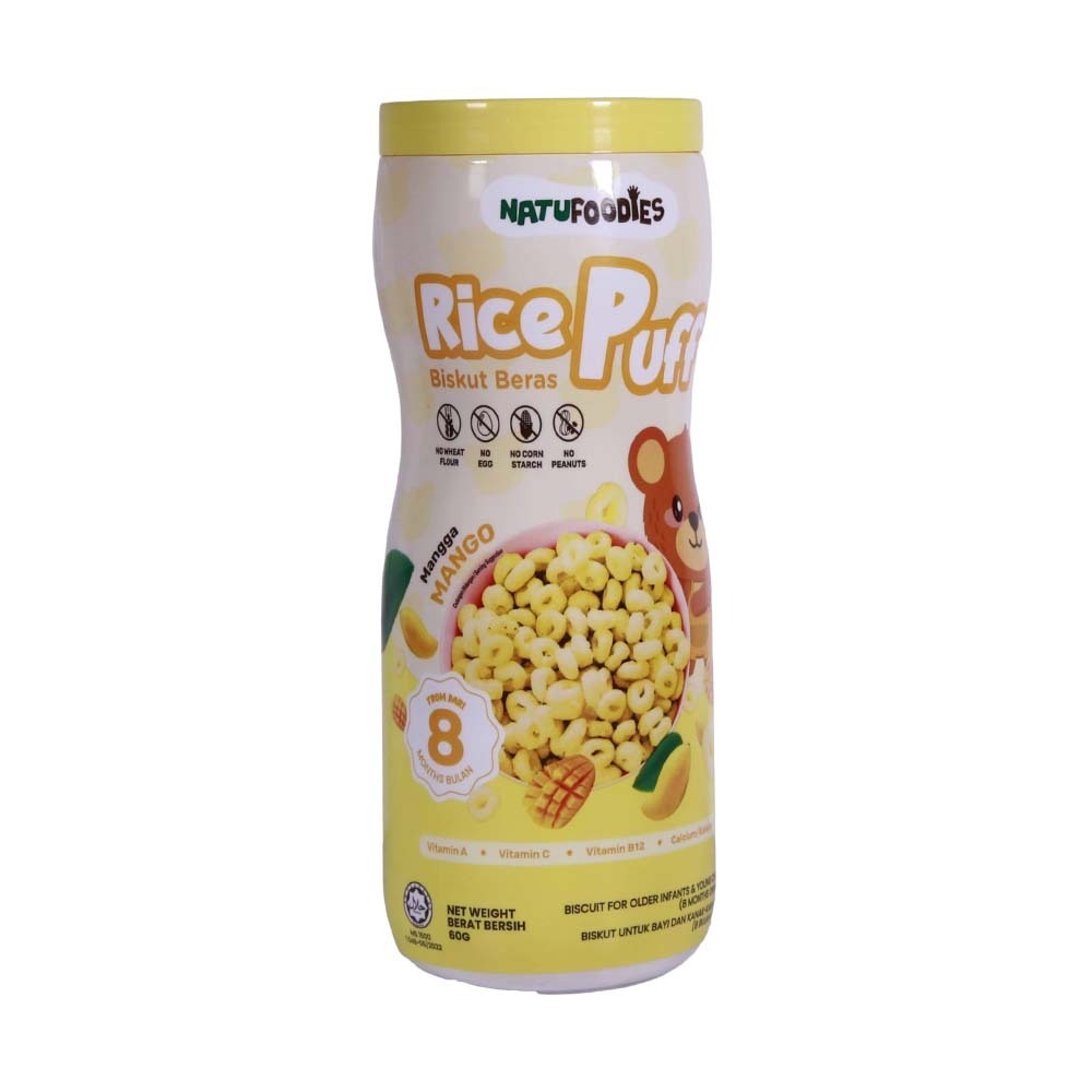 Natufoodies Rice Puff Mango 60G (8M+)