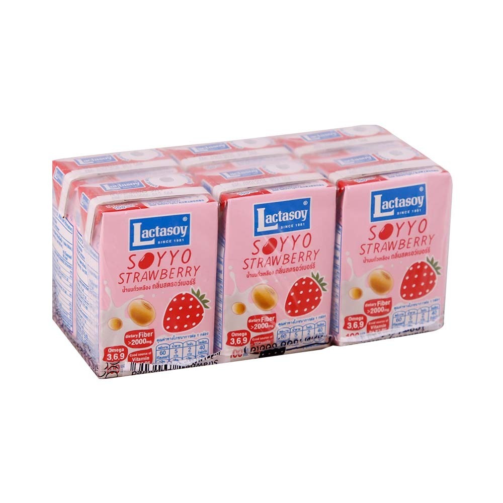 Lactasoy Soy Milk Strawberry 100ML x 6
