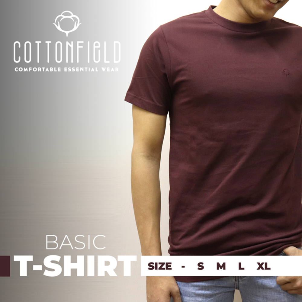 Cottonfield Men Short Sleeve Plain T-shirt C63 (Small)