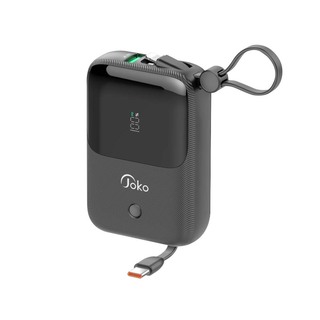 Konfulon J-24 (10000mAh Fast Charging 22.5W Built-in Cable Power Bank) Black