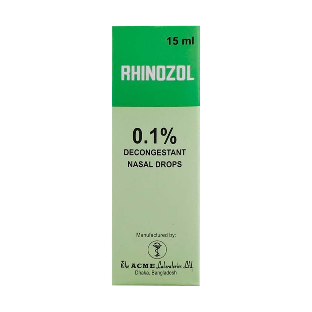 Rhinozol Xylometazoline 0.1% Nasal Drops 15ML