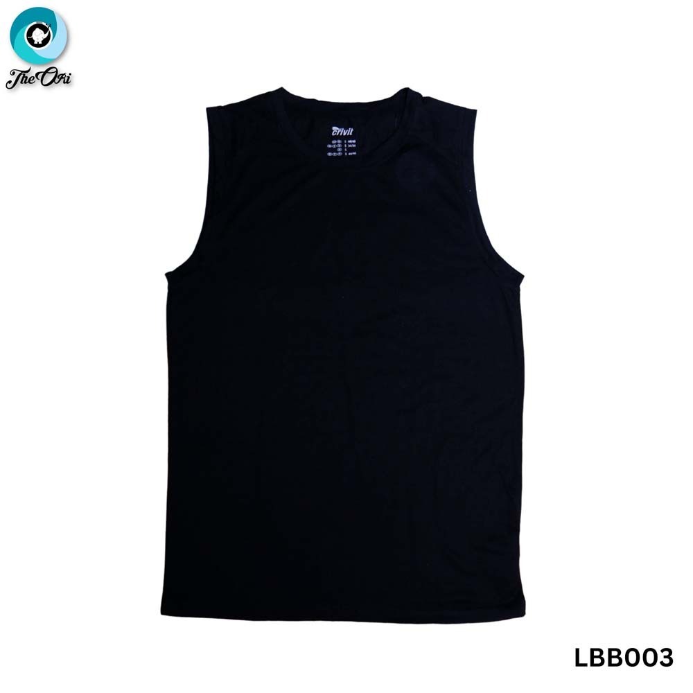 Max & Mia Men Sport Sleeveless Shirt LBB003 Black Large