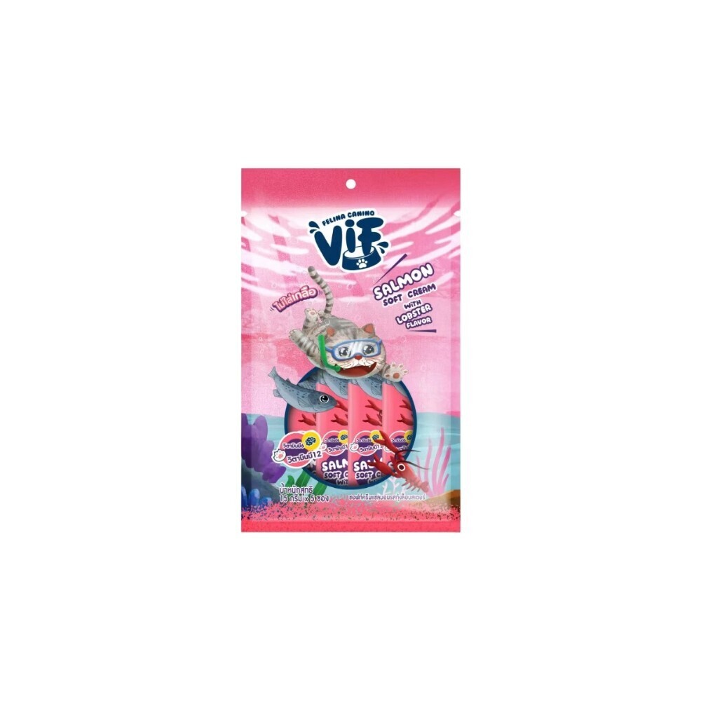 Felina Canino Vif Soft Cream Stick Salmon with Lobster 75G (15Gx5PCS)
