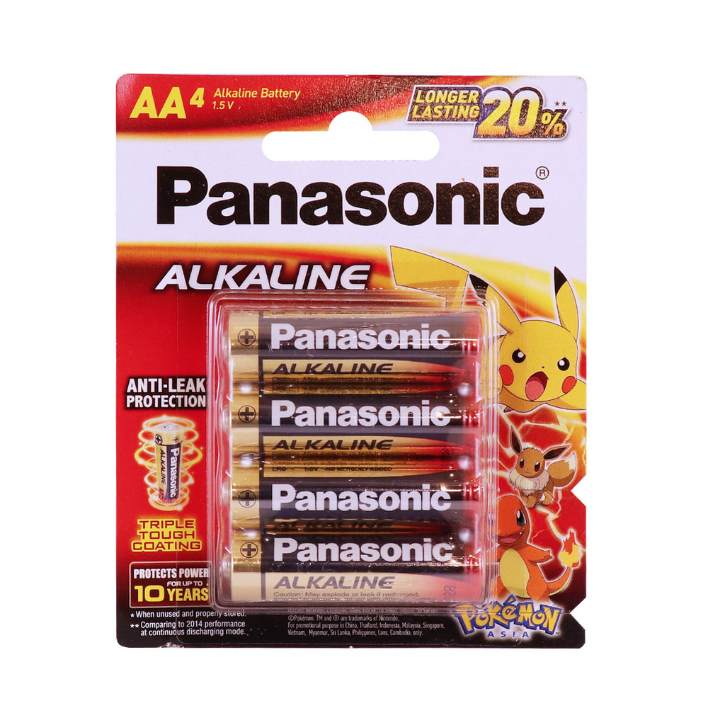 Panasonic Alkaline Battery AA Size 4PCS LR6T/4B