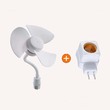 Small E27 Screw-In Ceiling Fan With Socket Holder 5.5 in ELE0001046F
