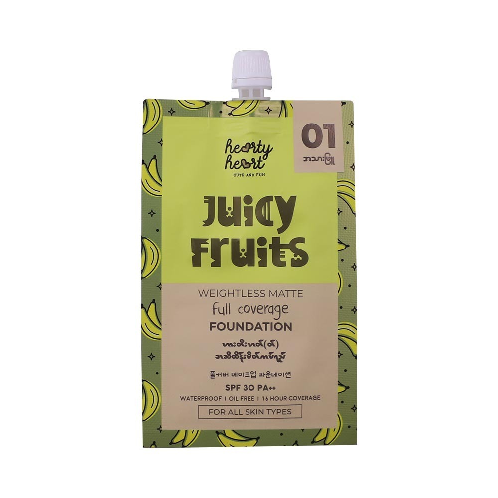 Hearty Heart Juicy Fruits Weightless Matte Full Coverage Foundation SPF 30 PA++ 5G 01