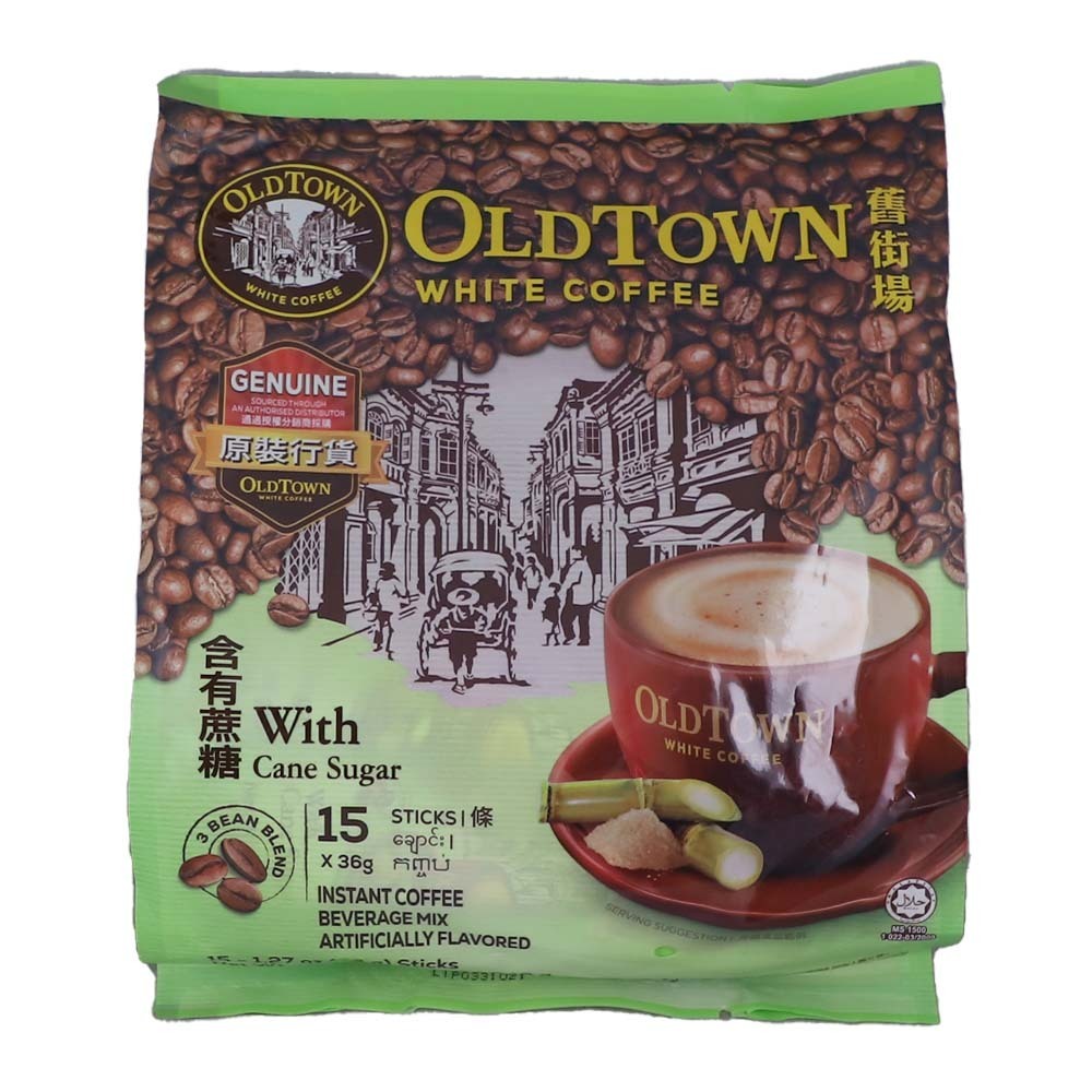 Old Town 3 In 1 White Coffee Cane Sugar 15PCS 540G