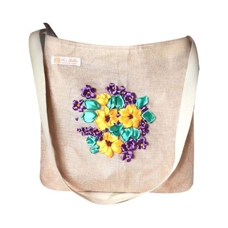 90s Belle Jute But Cute Shoulder Bag Rounder Purple Code No.048