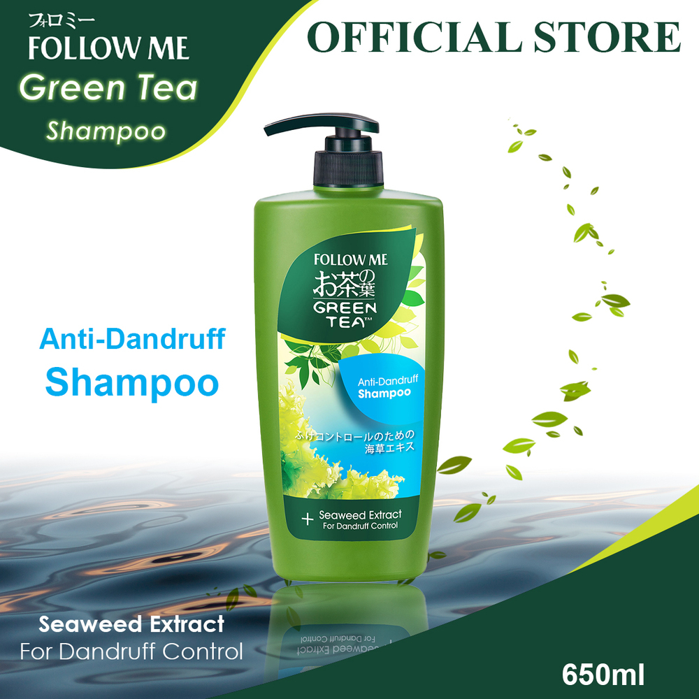 Follow Me Green Tea Anti-Dandruff Shampoo 650ML (Seaweed Extract)