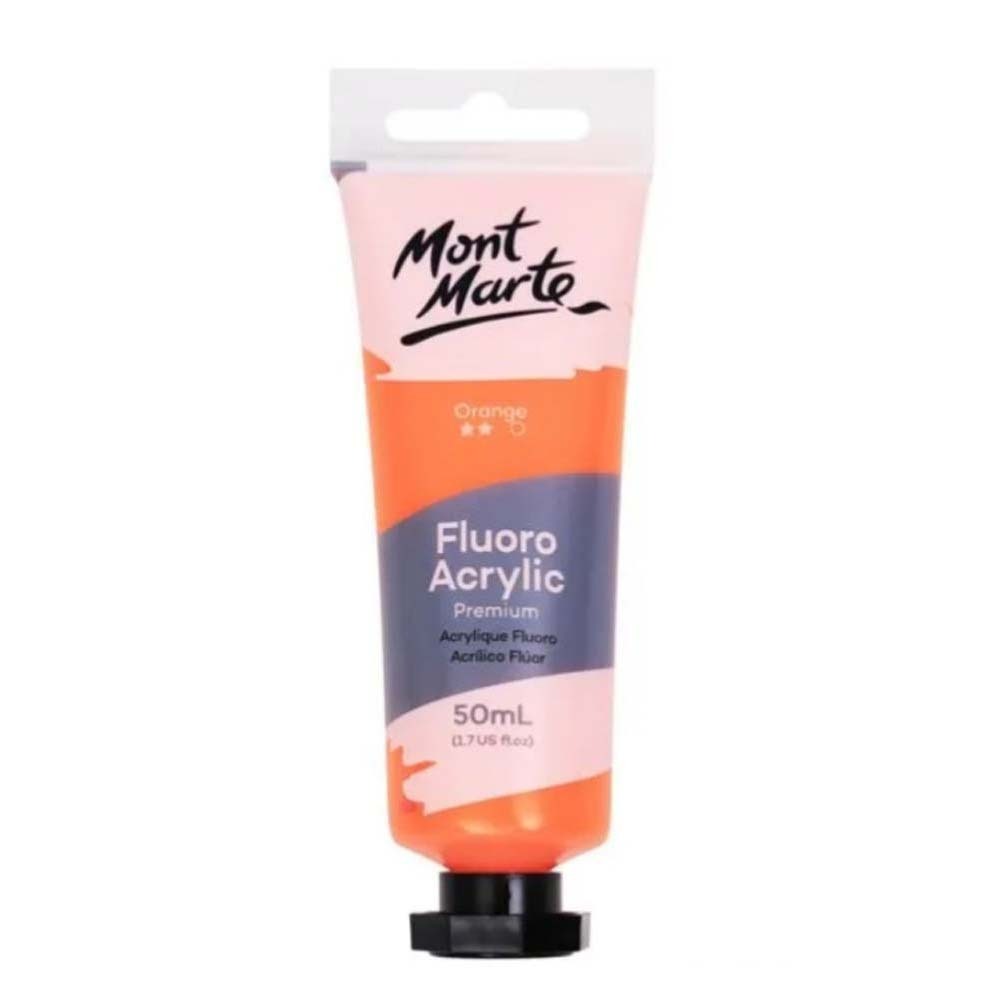 Mont Marte Fluoro Acrylic Paint Premium 50ML Orange