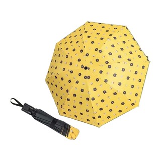 Automatic 3 Fold Teddy Printed Umbrella Blue
