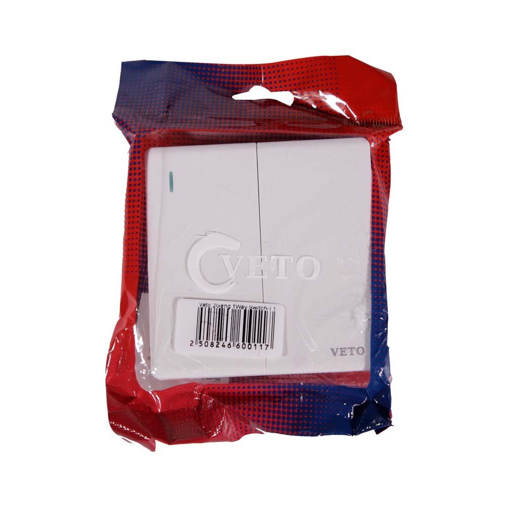 Veto 2Gang 1 Way Switch - T1
