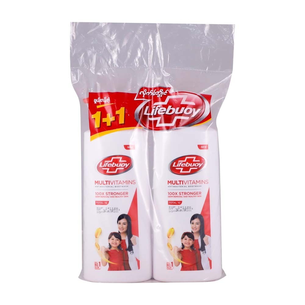 Lifebuoy Anti Bacterial Total 10 Body Wash 450ML x 2PCS