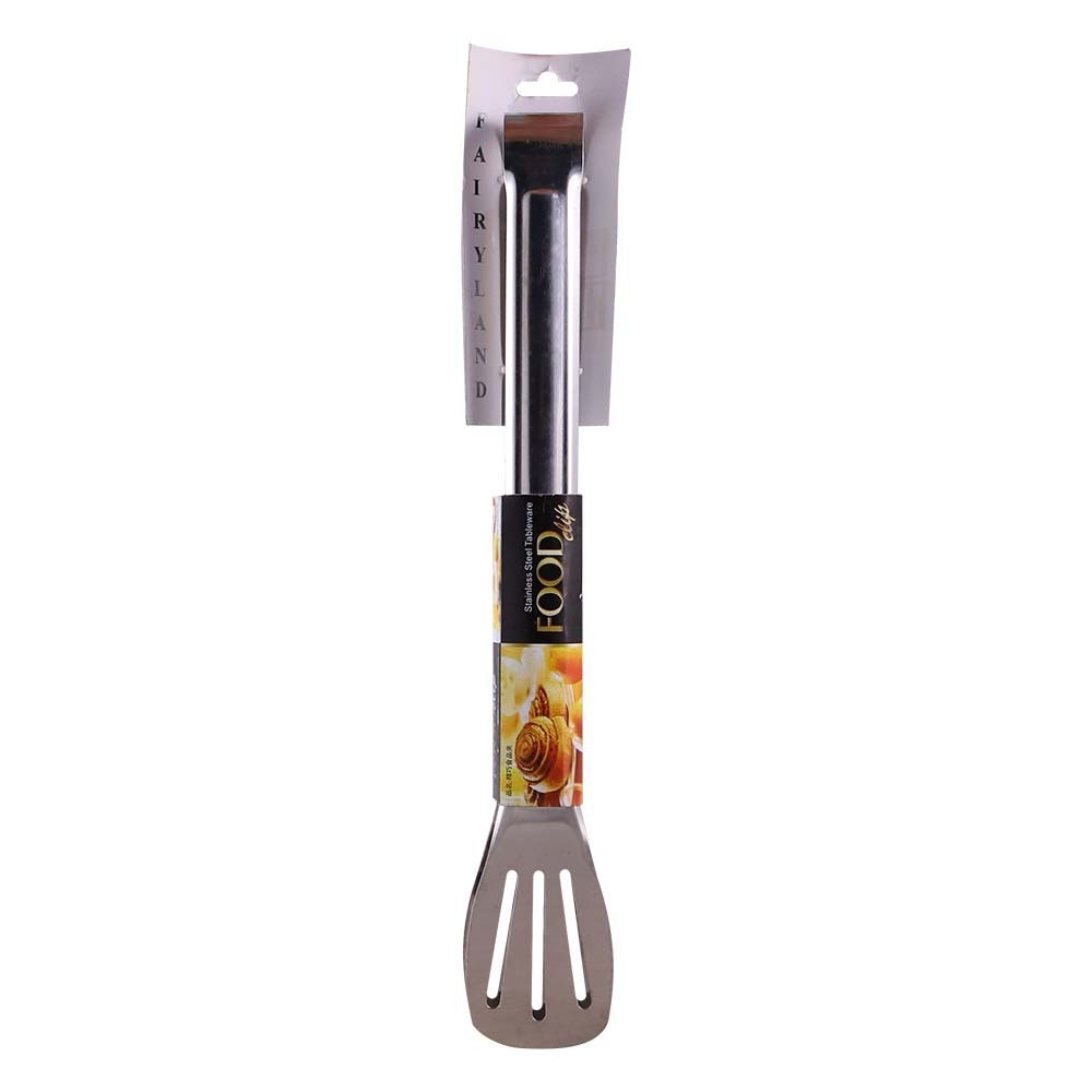 FF Stainless Steel Slotted Food Tong 12in