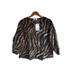 Kudos Floral Chiffon Woman Blouse Black B-013 Large