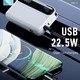 Konfulon J-37 (20000mAh Fast Charging 22.5W Built-in Cable Power Bank) White