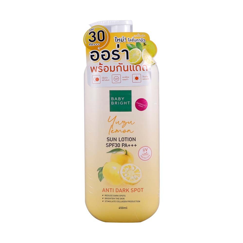 Baby Bright Yuzu Lemon Anti Dark Spot Sun Lotion SPF30 PA+++ 450ML
