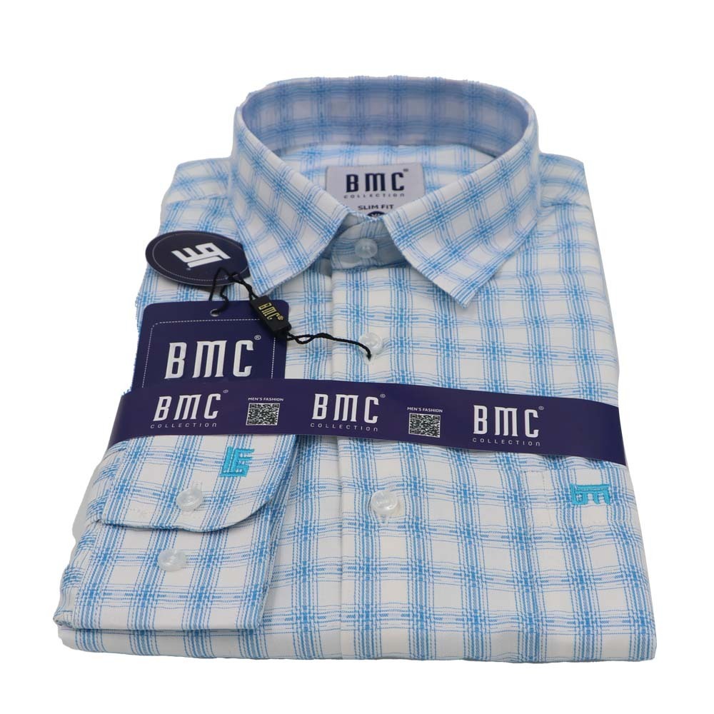 BMC Men Slimfit Shirt Long Sleeve 1320077 Blue XL
